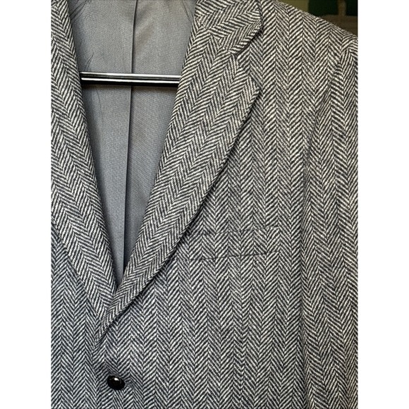 VTG Anderson Little‎ 2 Knot Button Suit Jacket Blazer Herringbone Tweed Wool - Picture 2 of 12